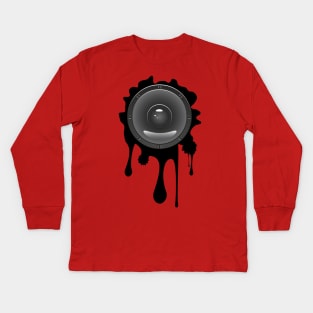 Grunge Audio Speaker Kids Long Sleeve T-Shirt